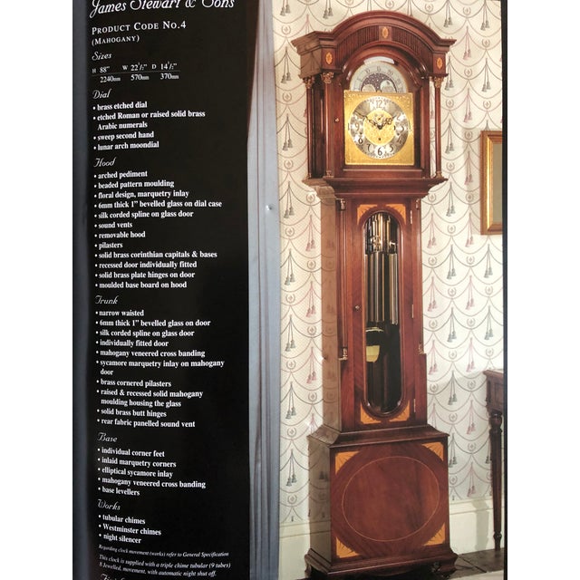 James Stewart & Sons Mahogany Longcase Grandfather Clock Chairish