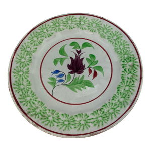 Mid 19th Century English Hand Painted Serving Plate