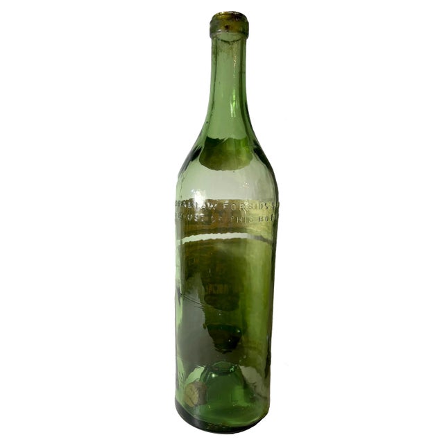 A rare Vintage J&F Martell large 19" Cognac Bottle...mid century large glass liquor bottle. Very collectable, great for a...