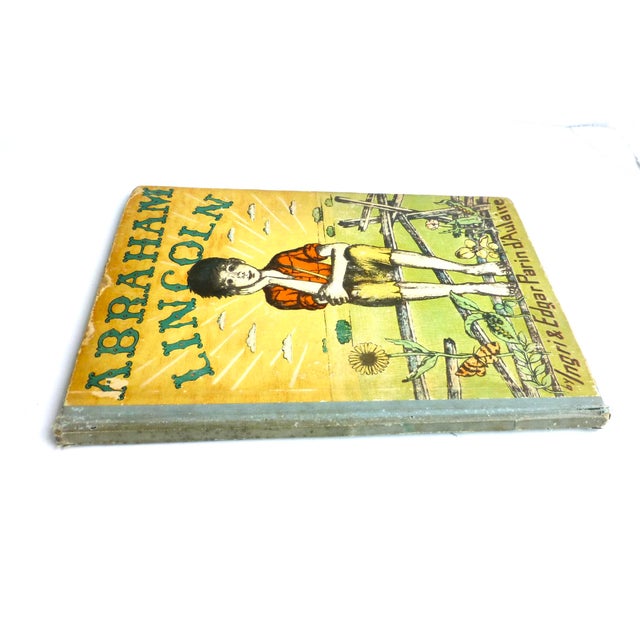 Yellow 1944 Folk Art Abraham Lincoln Children's Book For Sale - Image 8 of 8