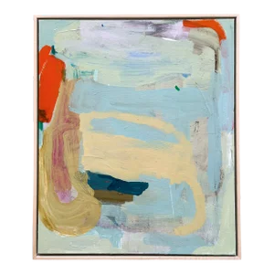 Abstract Painting Titled Tribb Wave by Allison James, Framed