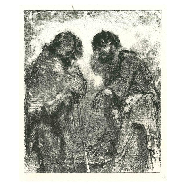 Paul Gavarni, The Vagabonds, Original Lithograph, 1881 For Sale