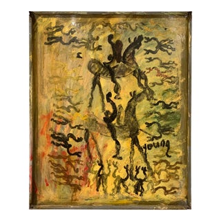 Freedom Warriors on Horseback' by Purvis Young For Sale