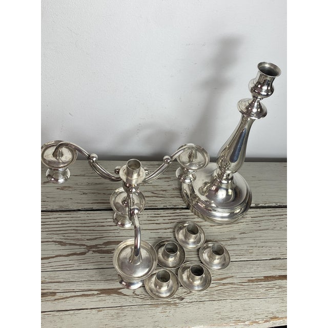 Silver-Plated Metal Candleholder from Christofle, France, 1890s For Sale - Image 16 of 18