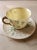Fine Irish Belleek Demitasse Cup and Saucer basketweave shamrock eggshell antique porcelain Saucer 4.5 Cup 2.5 x 2h maker...