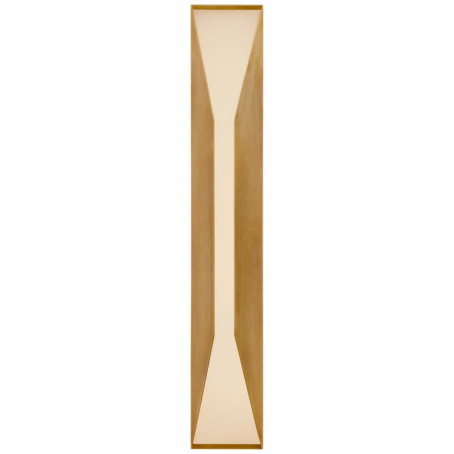 Stretto Large Sconce in Antique-Burnished Brass with Frosted Glass Designer: Kelly Wearstler Height: 28" Extension: 4.25"...