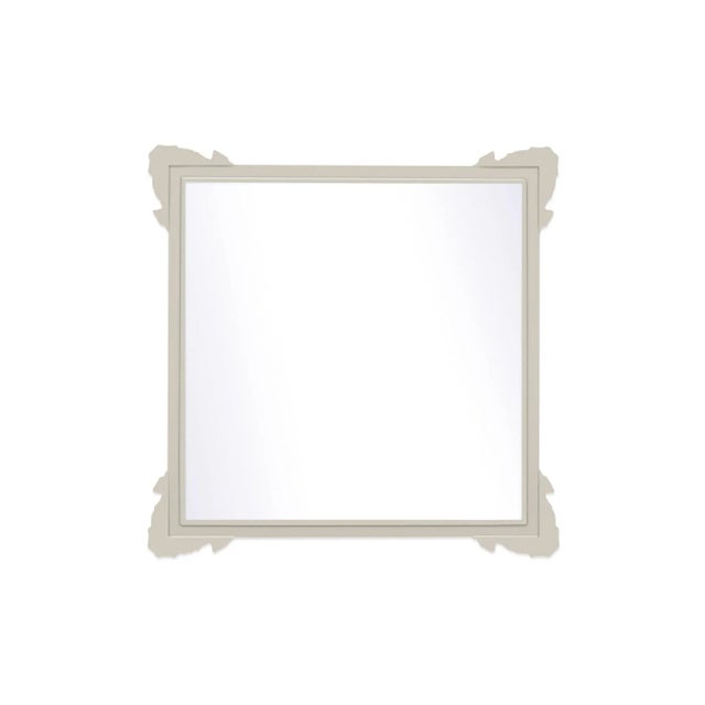 Contemporary Fleur Home Garden District Napoleon Square Mirror in Useful Gray, 30x30 For Sale - Image 3 of 3