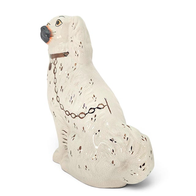 Early 20th Century English Staffordshire-Style King Charles Spaniel Mantel Dog For Sale In San Francisco - Image 6 of 11