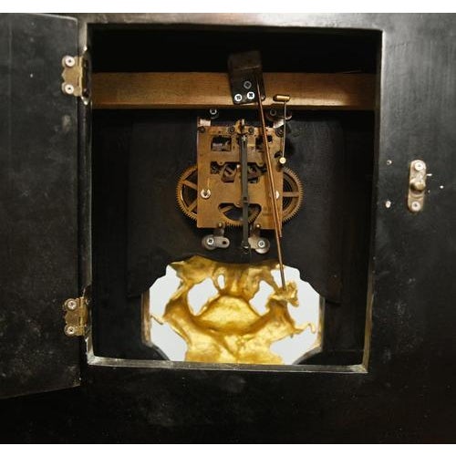 French Boulle Style Mantel Clock with Pedestal Stand For Sale - Image 14 of 16