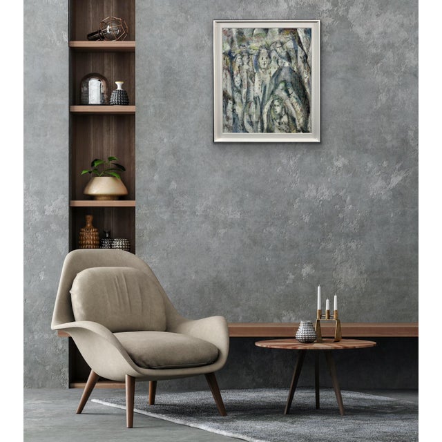 Meryl Watts, Enigma, Oil Painting, 1965, Framed For Sale - Image 14 of 18