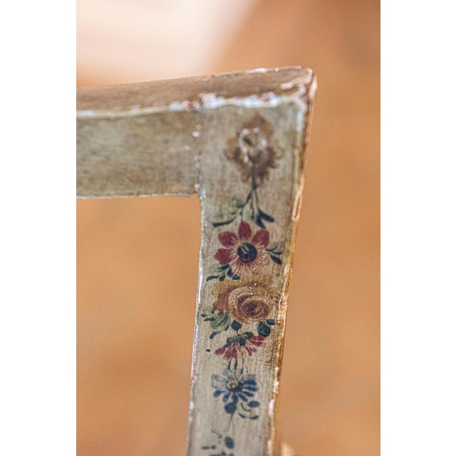 Venetian Late 18th Century Painted and Gilt Sofa with Floral and Lyre Motifs For Sale - Image 10 of 11