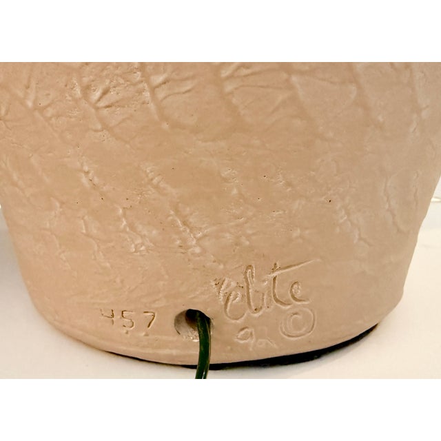 Terra Cotta Pair of Beehive Table Lamps by Elite '92 For Sale - Image 8 of 14