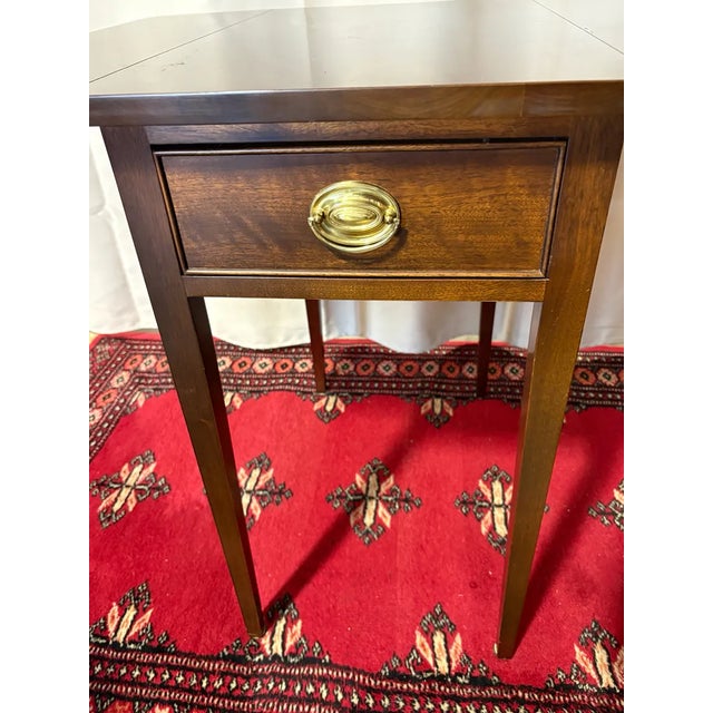 Vintage 1995 Waterford Furniture Makers Cherry Pembroke End Tables — Pair For Sale - Image 4 of 15