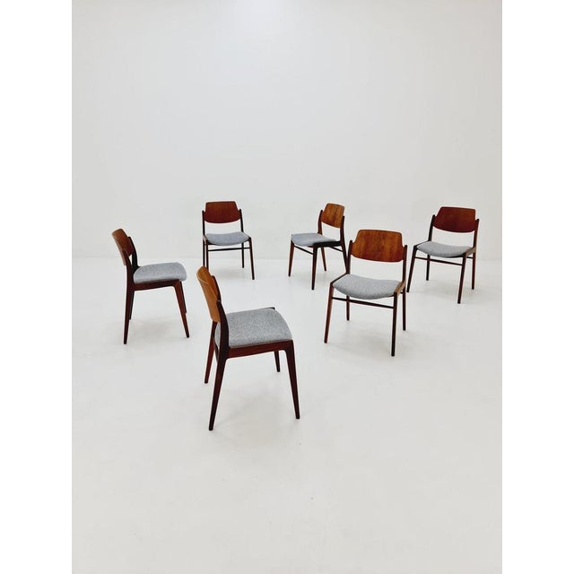 German Teak Dining Chairs by Georg Leowald for Wilkhan, 1960s, Set of 6 For Sale - Image 4 of 12