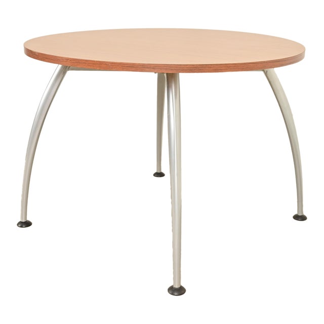 Herman Miller Style Modern Spider Leg Round Dining Table or Game Table For Sale