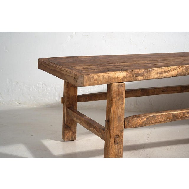Wood Antique Long Coffee Table, 1900 For Sale - Image 7 of 13
