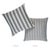 Contemporary Schumacher Hanson I/O Stripe 22" Pillow In Teal For Sale - Image 3 of 5
