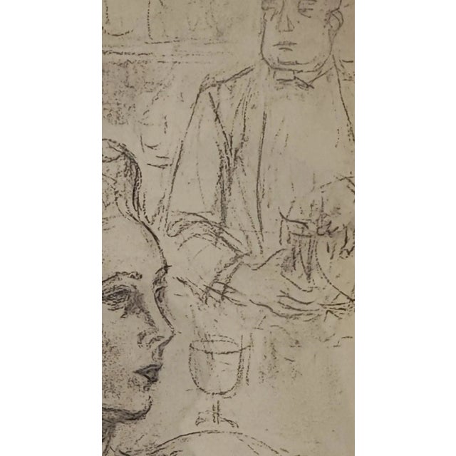 Henri Fehr, Attablée au bar, Crayon on Paper For Sale - Image 6 of 9
