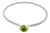 1990s David Yurman Peridot Cuff Bangle 7.5" Sterling Silver 3mm Estate For Sale