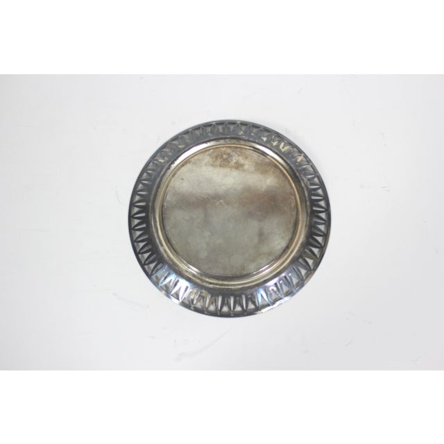 Mid 20th Century Vintage Silver Plated Wine Coaster For Sale - Image 5 of 8