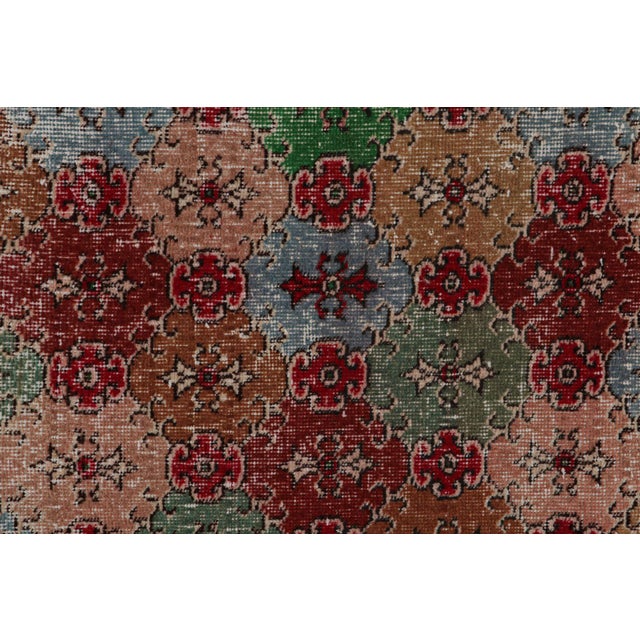 1960s Vintage Zeki Müren Art Deco Rug With Geometric Patterns For Sale In New York - Image 6 of 7