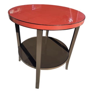 Authentic Bill Sofield for Baker Furniture Lacquered Round Accent Side Table For Sale