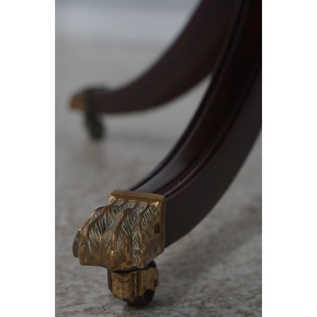 Stickley Regency Style Mahogany Double Pedestal Dining Table For Sale - Image 9 of 18