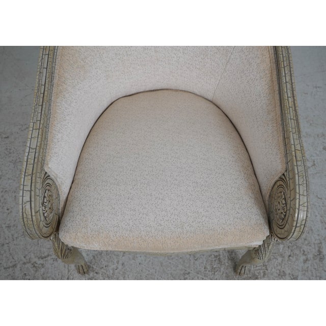 Textile Sherrill Pair of Neoclassical Barrel Back Tub Armchairs For Sale - Image 7 of 18