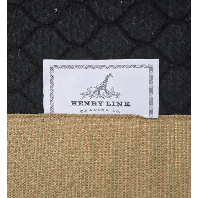 Wood Henry Link Coastal Woven Rattan Sofa For Sale - Image 7 of 7
