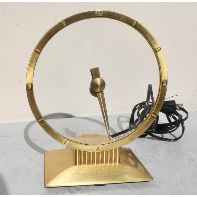 1950s Golden Hour Electric Clock made by Jefferson Electric, Bellwood, Illinois. Mystery Clock 580-101 True MCM, silent...