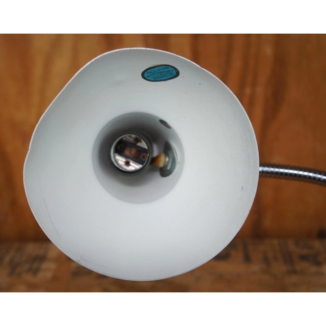 Orange Vintage Mid-Century Modern Gooseneck Telescopic Industrial Metal Desk Lamp in Orange For Sale - Image 8 of 11