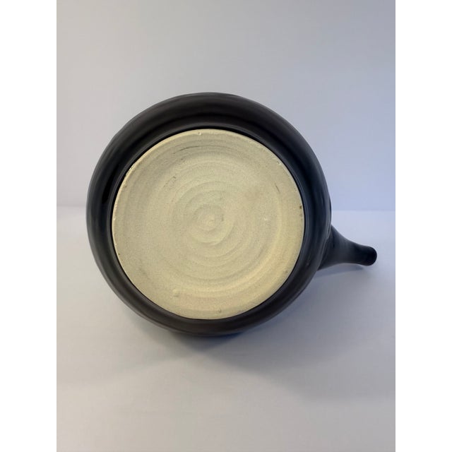 Black Modern Pottery Tea Pot With Cozy For Sale - Image 8 of 10
