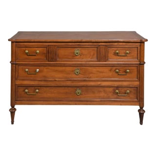 French Louis XVI Style Mahogany Three-Drawer Commode, C. 1930s For Sale