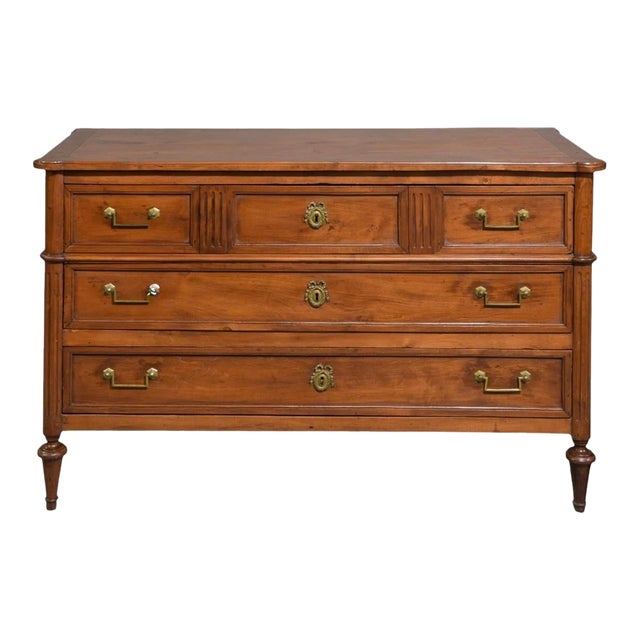 French Louis XVI Style Mahogany Three-Drawer Commode, C. 1930s For Sale