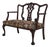 Vintage Dolphin Carved Back Clawfoot Mahogany Settee For Sale