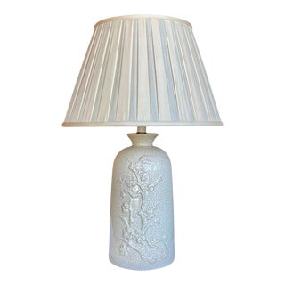 1960s Crackle Glaze Asian Modern Table Lamp by Phil-Mar For Sale