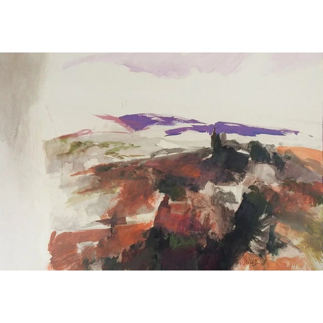 Paint Mid Century John Guerin Abstract Landscape Painting For Sale - Image 7 of 7