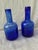 Heavy Vintage Handblown Cobalt Bottles a Pair For Sale - Image 9 of 12