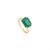 Natural Zambian Emerald 4.42 Ct May Birthstone Cocktail Ring in 18k Yellow Gold Size 4 For Sale - Image 4 of 16