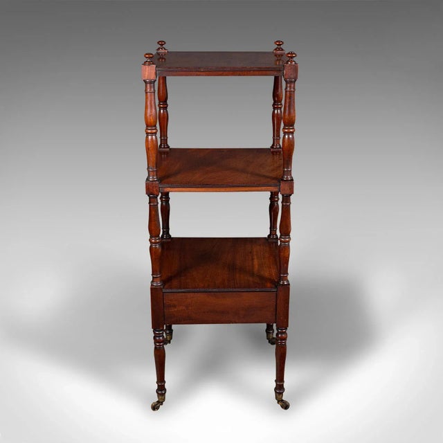 Late 18th Century 1800's English Antique 3 Tier Whatnot For Sale - Image 5 of 10