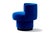 Contemporary Caos Accent Chair in Blue Velvet from Moanne For Sale - Image 3 of 5