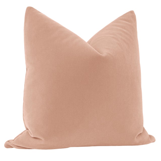 22" Blush Mohair Pillows a Pair Chairish