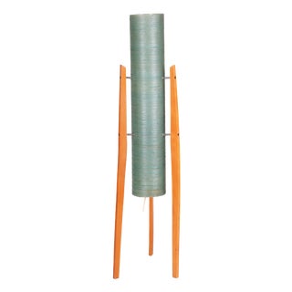Mid-Century Floor Lamp in Beech by Novoplast Sereď, Czech, 1960s For Sale