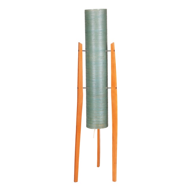 Mid-Century Floor Lamp in Beech by Novoplast Sereď, Czech, 1960s For Sale