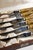 Rustic European Set of 6 Vintage Sheffield Faux Antler Bone Steak Knives For Sale - Image 3 of 6