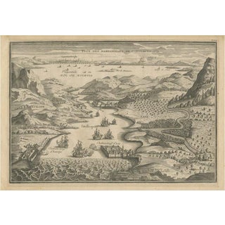Nicholas de Fer, Dardanelles Strait with a Perspective of the City of Constantinople, 1693, Print For Sale