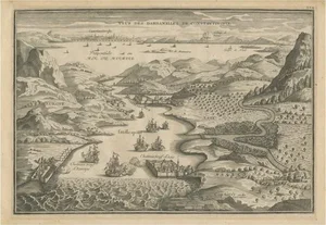 Nicholas de Fer, Dardanelles Strait with a Perspective of the City of Constantinople, 1693, Print