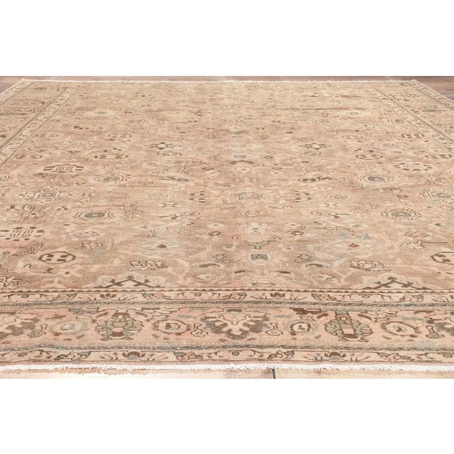 Tan Mid 20th Century Vintage Persian Malayer Rug -09'03 X 12'02 For Sale - Image 8 of 9