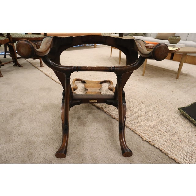 8 Fantastic Charles Tozer Walnut Burl English Queen Anne Reproduction Dining Chairs For Sale - Image 12 of 15