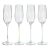 Malden Optic Champagne Flutes - Clear, Set of 4 For Sale